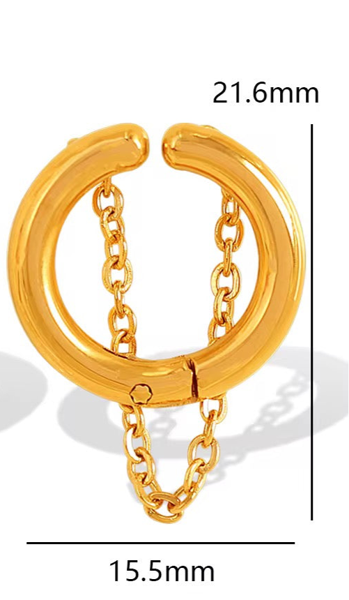 ✨ Ear Cuffs con cadenas: Elegancia y Estilo