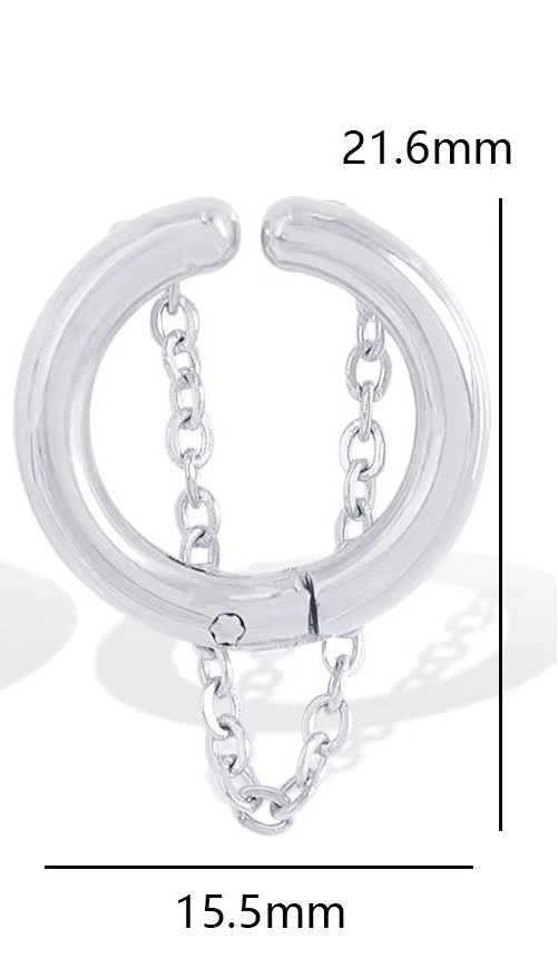✨ Ear Cuffs con cadenas: Elegancia y Estilo