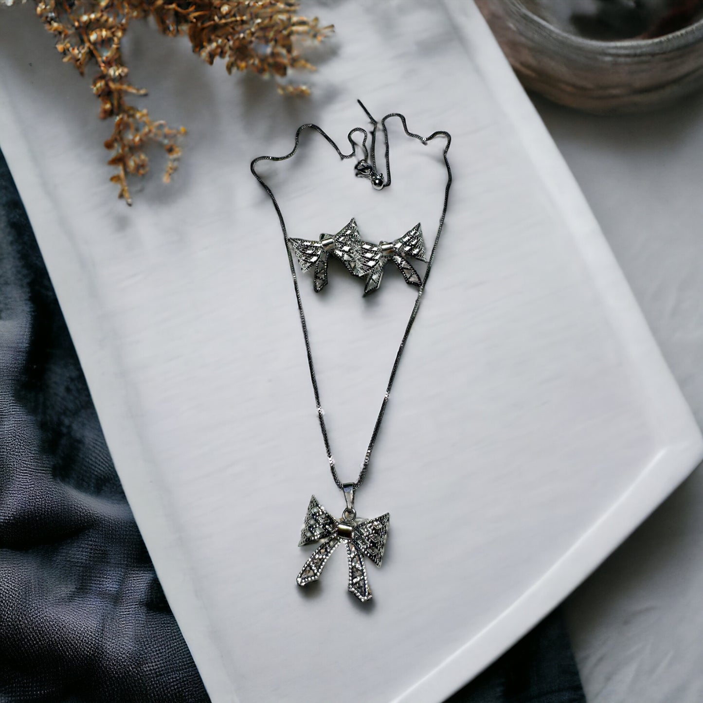 Set laso- diseño plateado