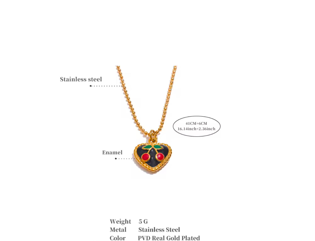 Collar Cherry Love