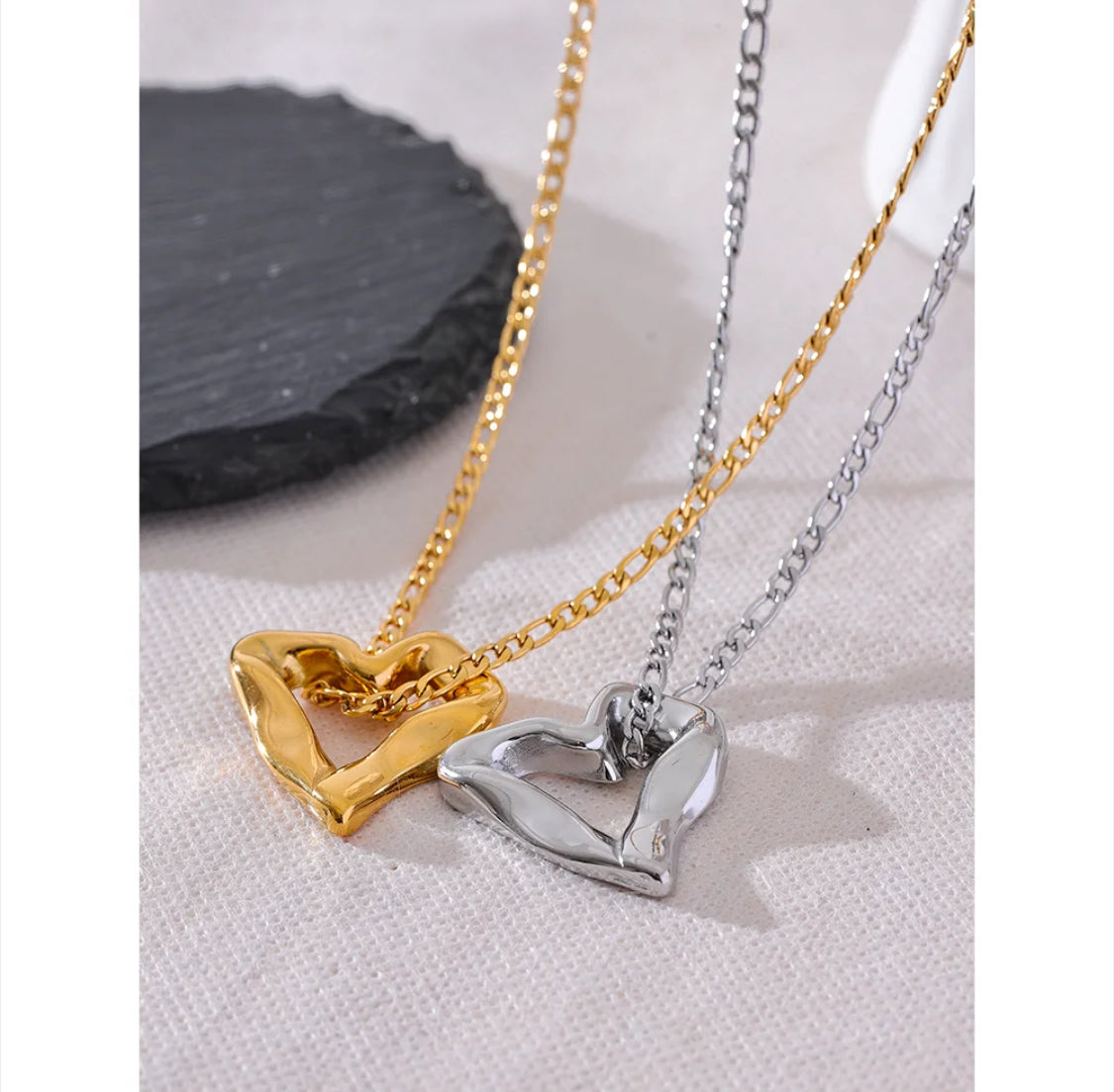Cadena Acero Corazon Colgando