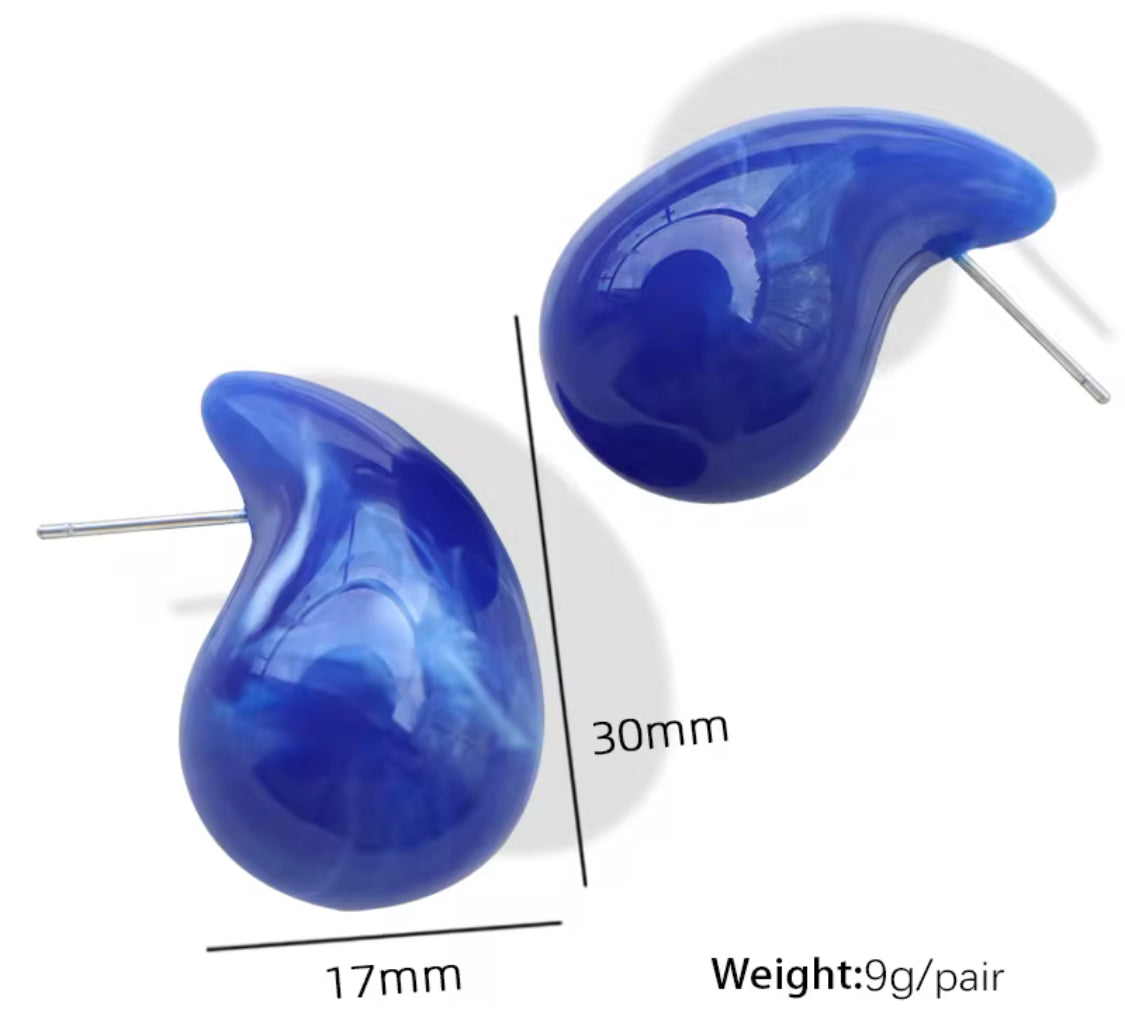 Aretes “Gotas Marmoleadas” – Colores Vibrantes para Brillar