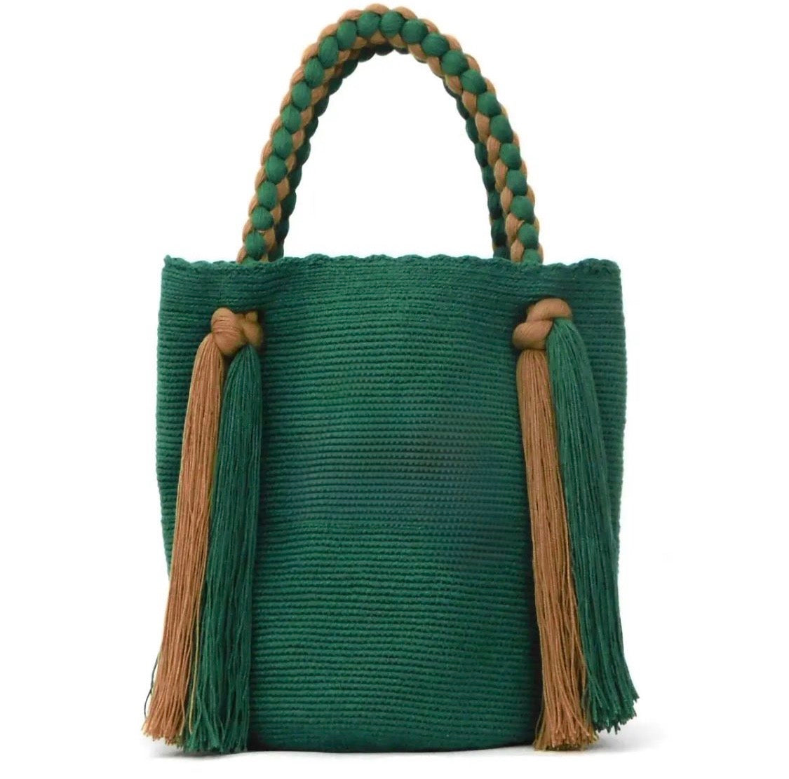 Mochilón Wayuu Esmeralda Boho 💚