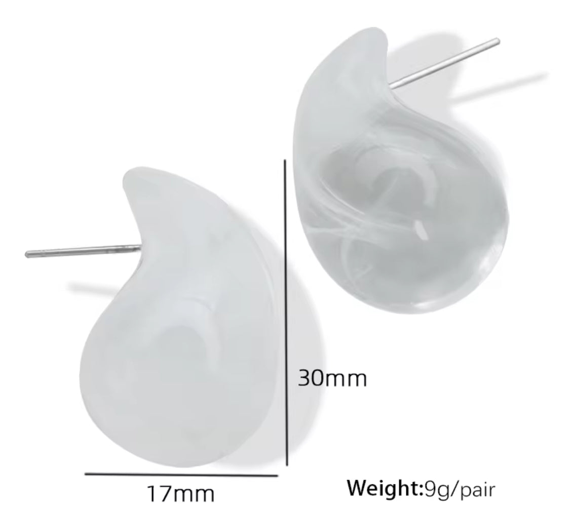 Aretes “Gotas Marmoleadas” – Colores Vibrantes para Brillar