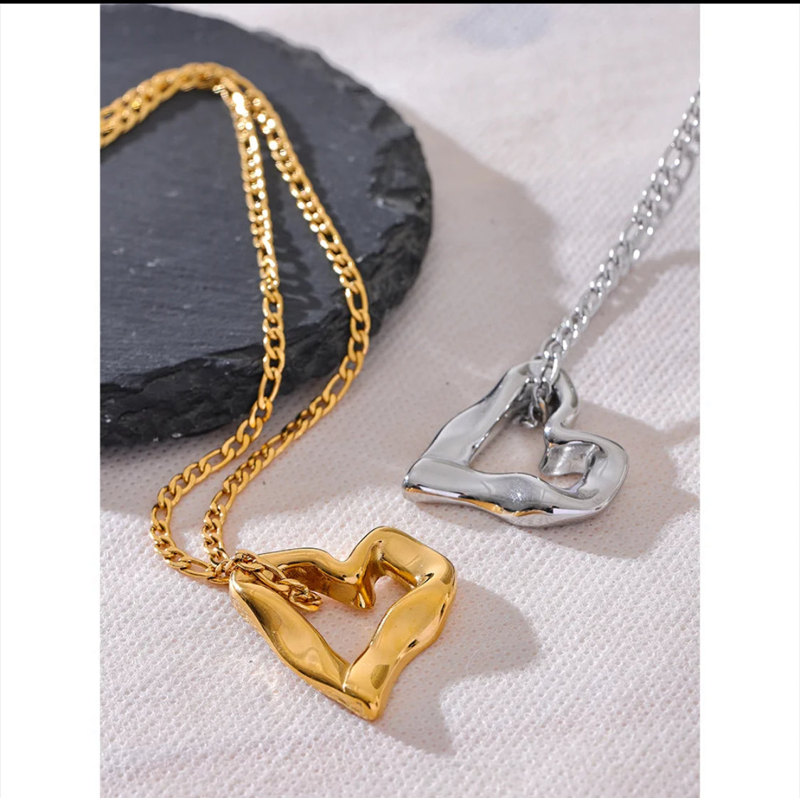 Cadena Acero Corazon Colgando