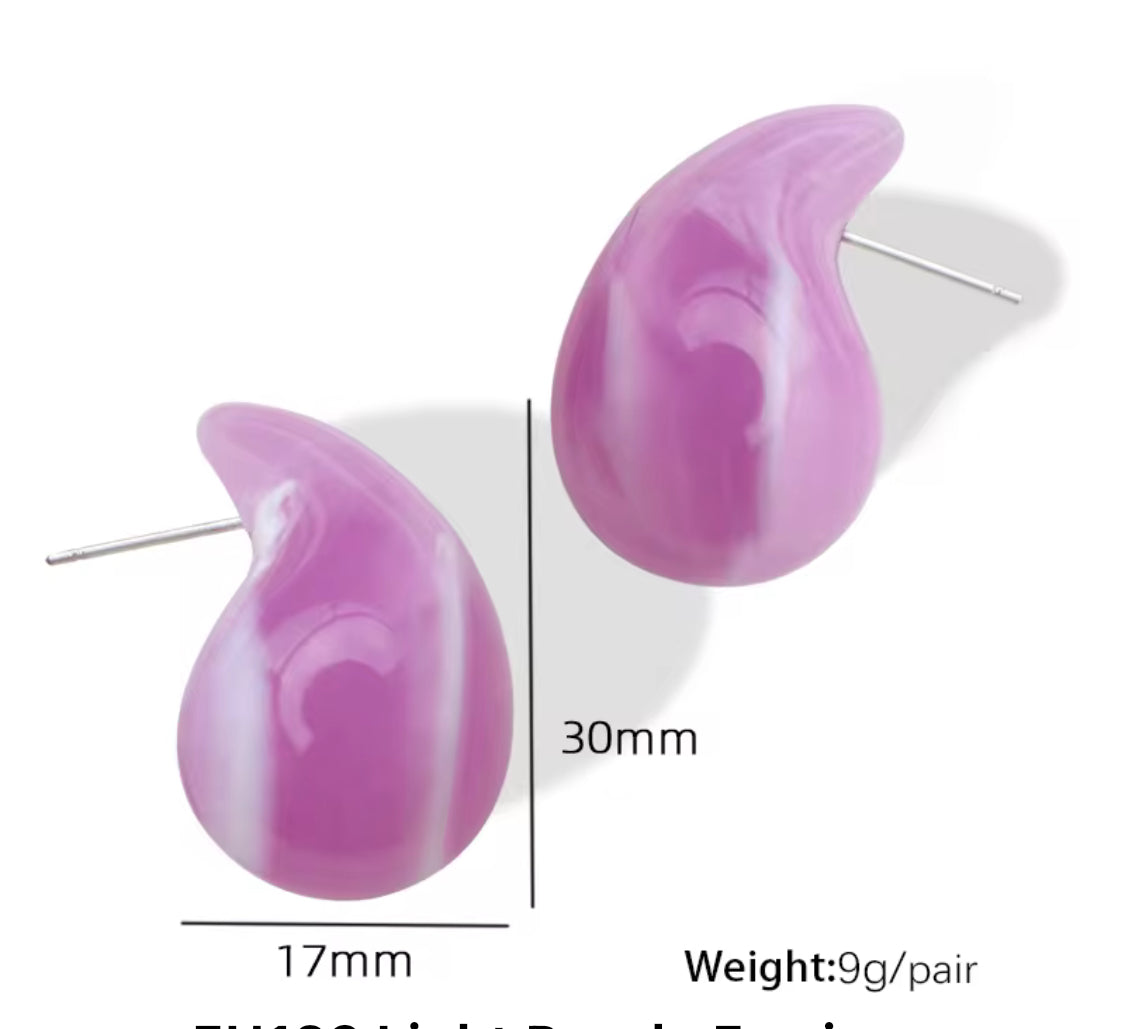 Aretes “Gotas Marmoleadas” – Colores Vibrantes para Brillar