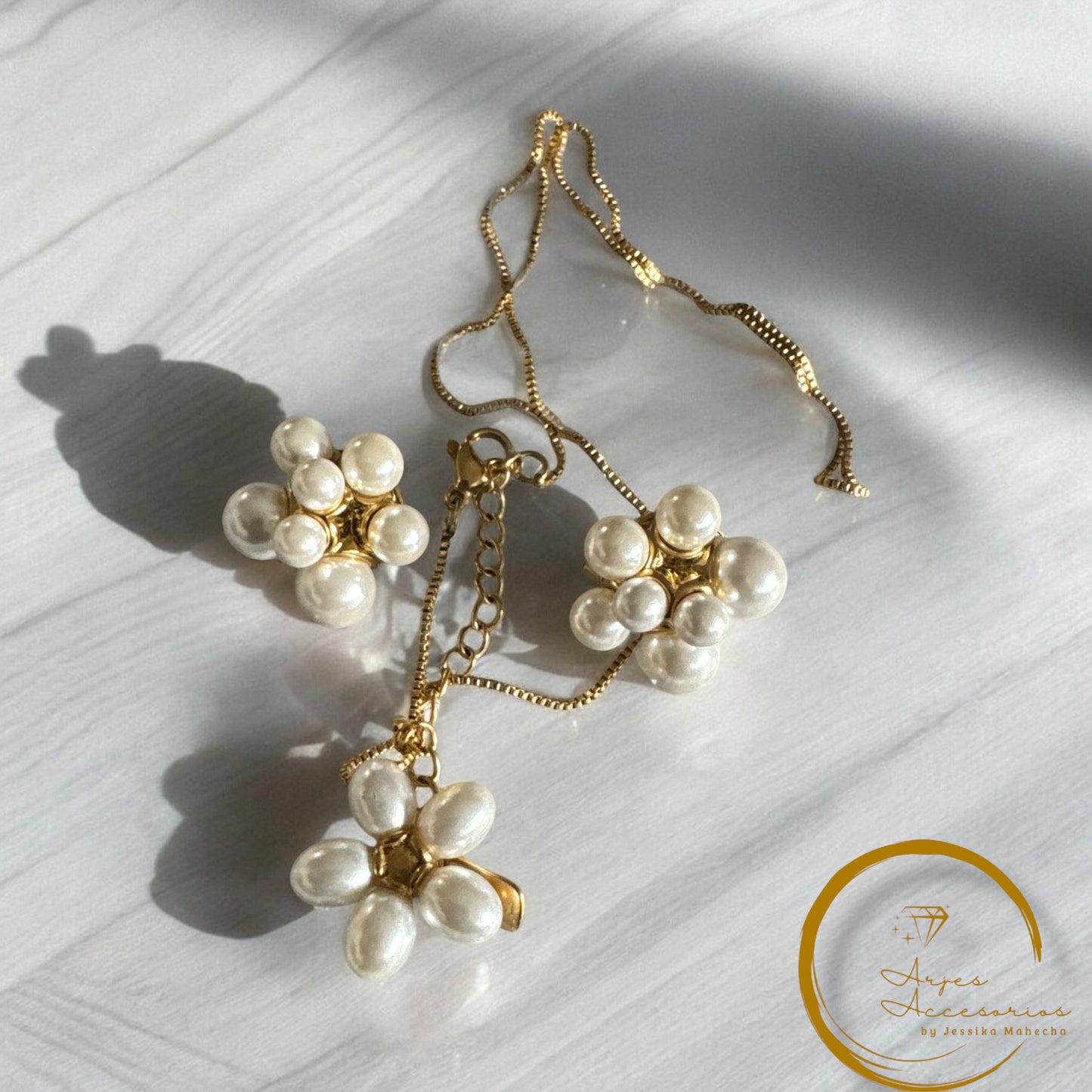 Set Flor Perla