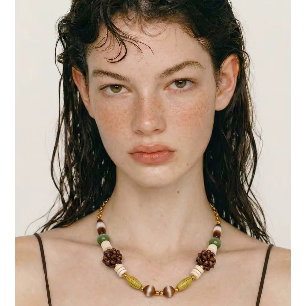 Collar Boho Tierra Oliva