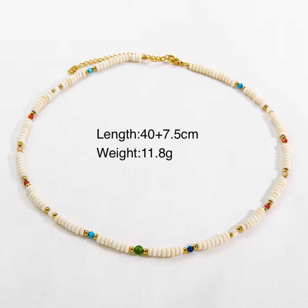 Collar Summer Beads Blanco ✨🤍