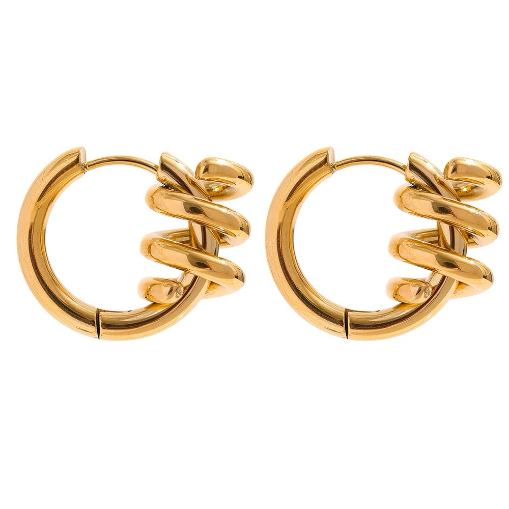Set Dual Elegance: Arete y Anillo en Acero Inoxidable