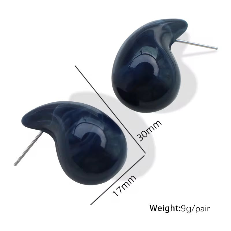 Aretes “Gotas Marmoleadas” – Colores Vibrantes para Brillar