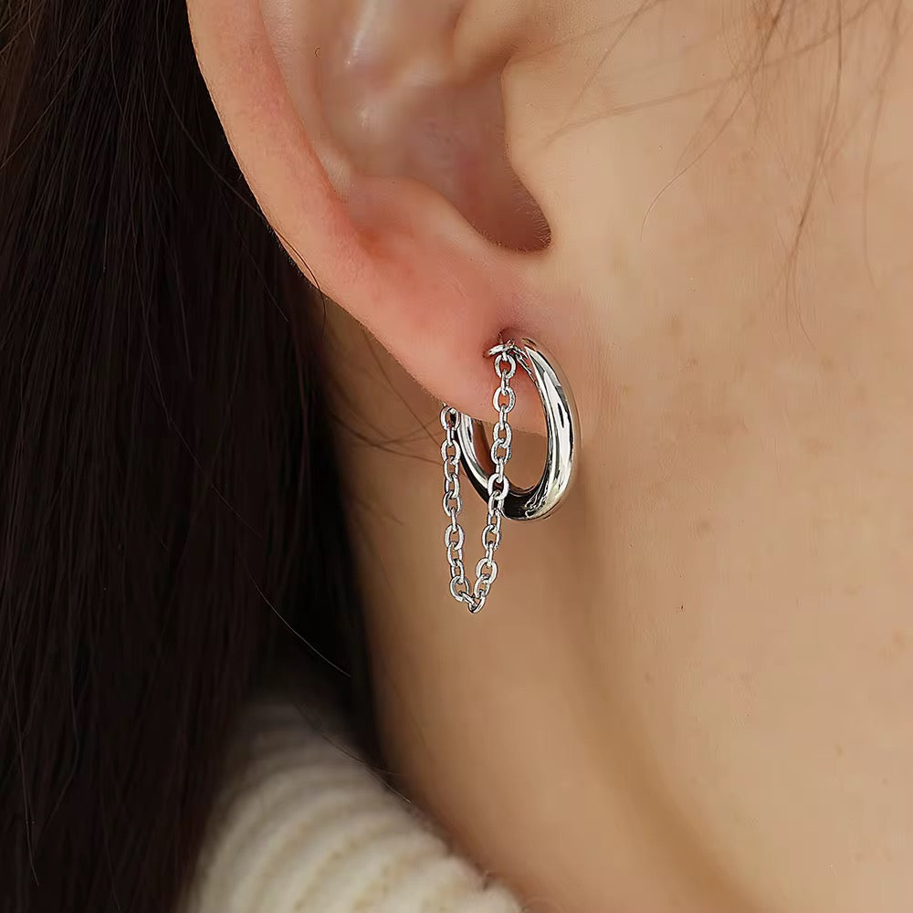 ✨ Ear Cuffs con cadenas: Elegancia y Estilo