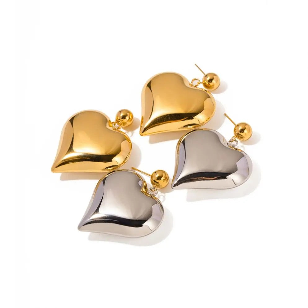 Aretes corazon-balin