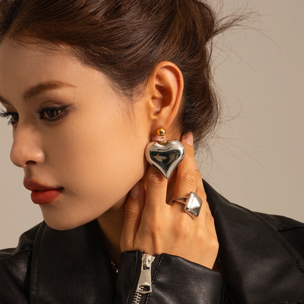 Aretes corazon-balin