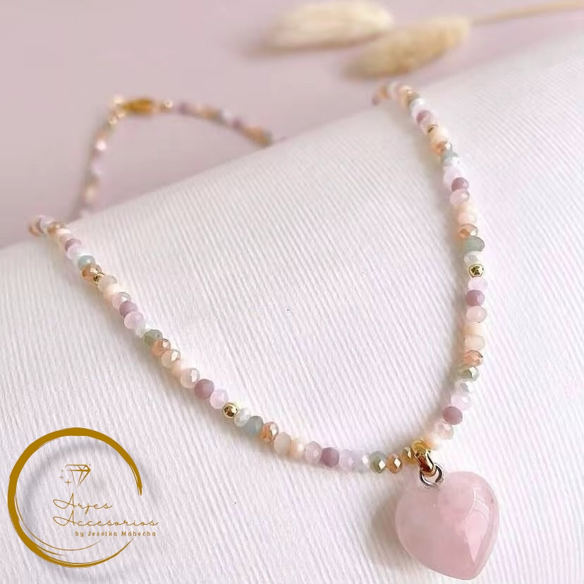 Dulzura en Cuarzo Rosa – Collar Edición Especial