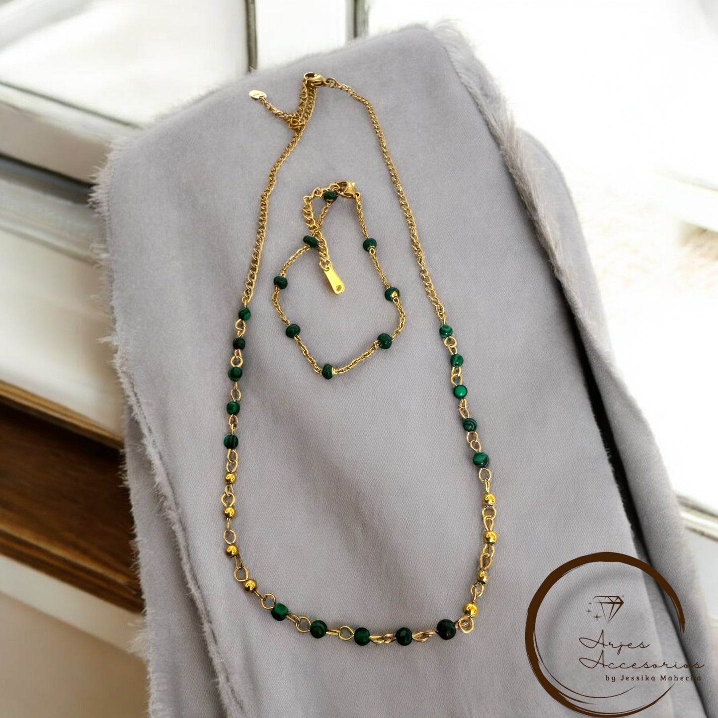 Set piedras verdes