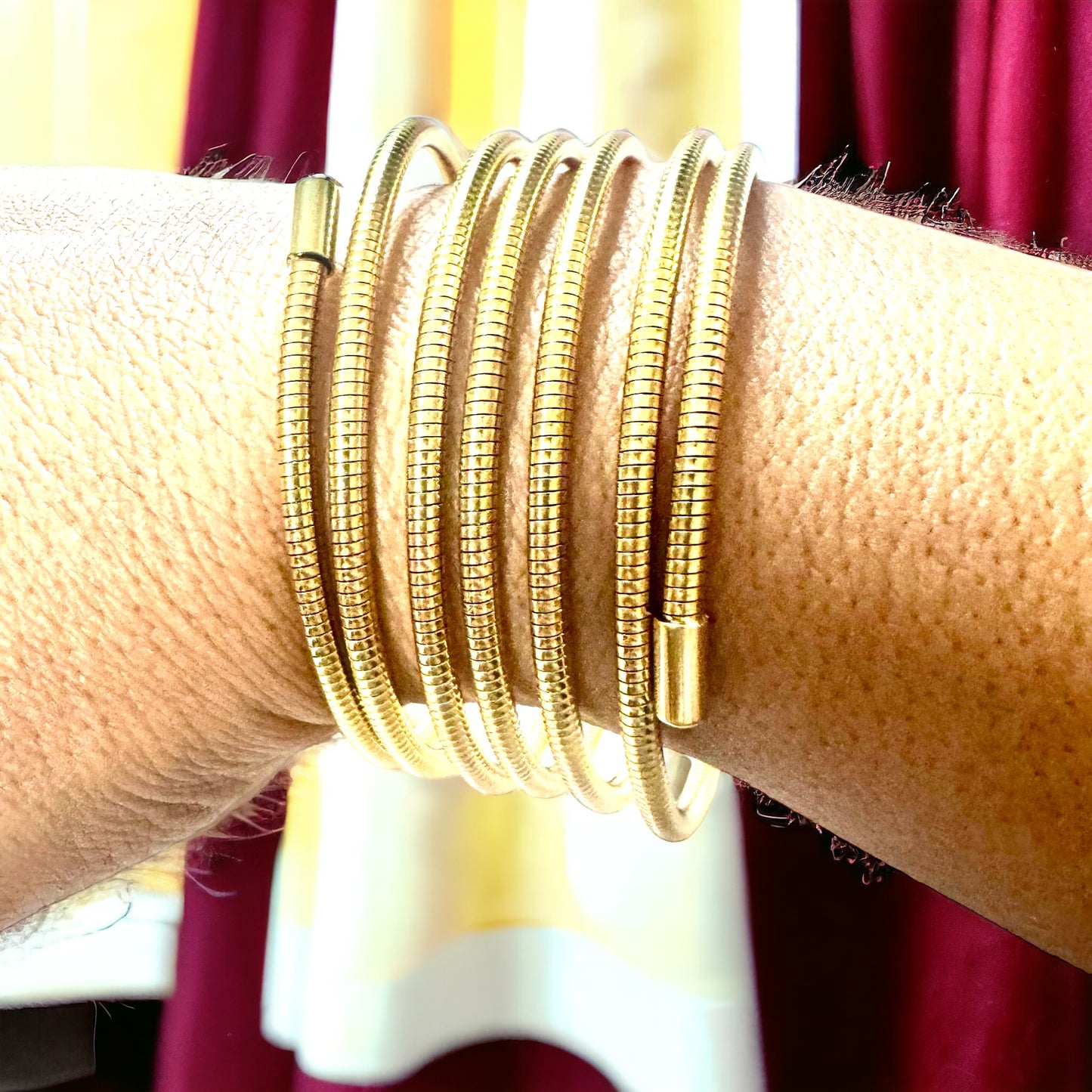 Brazalete tipo gualla Dorado & Plateado