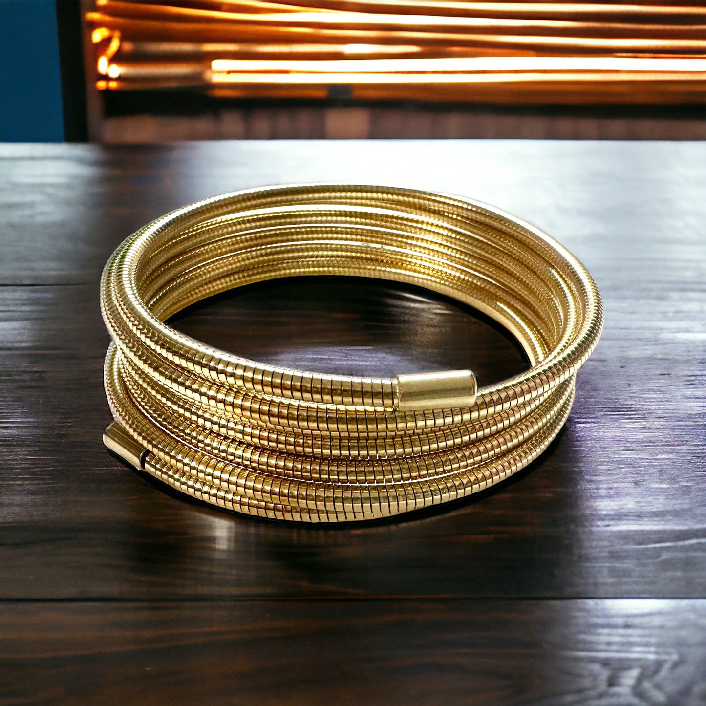 Brazalete tipo gualla Dorado & Plateado