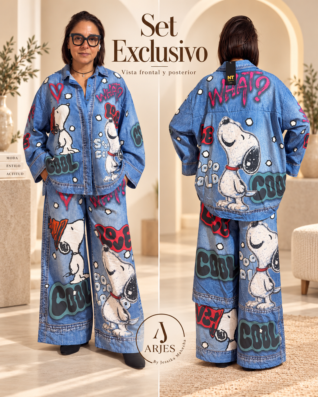 Set Denim Snoopy Urban Chic
