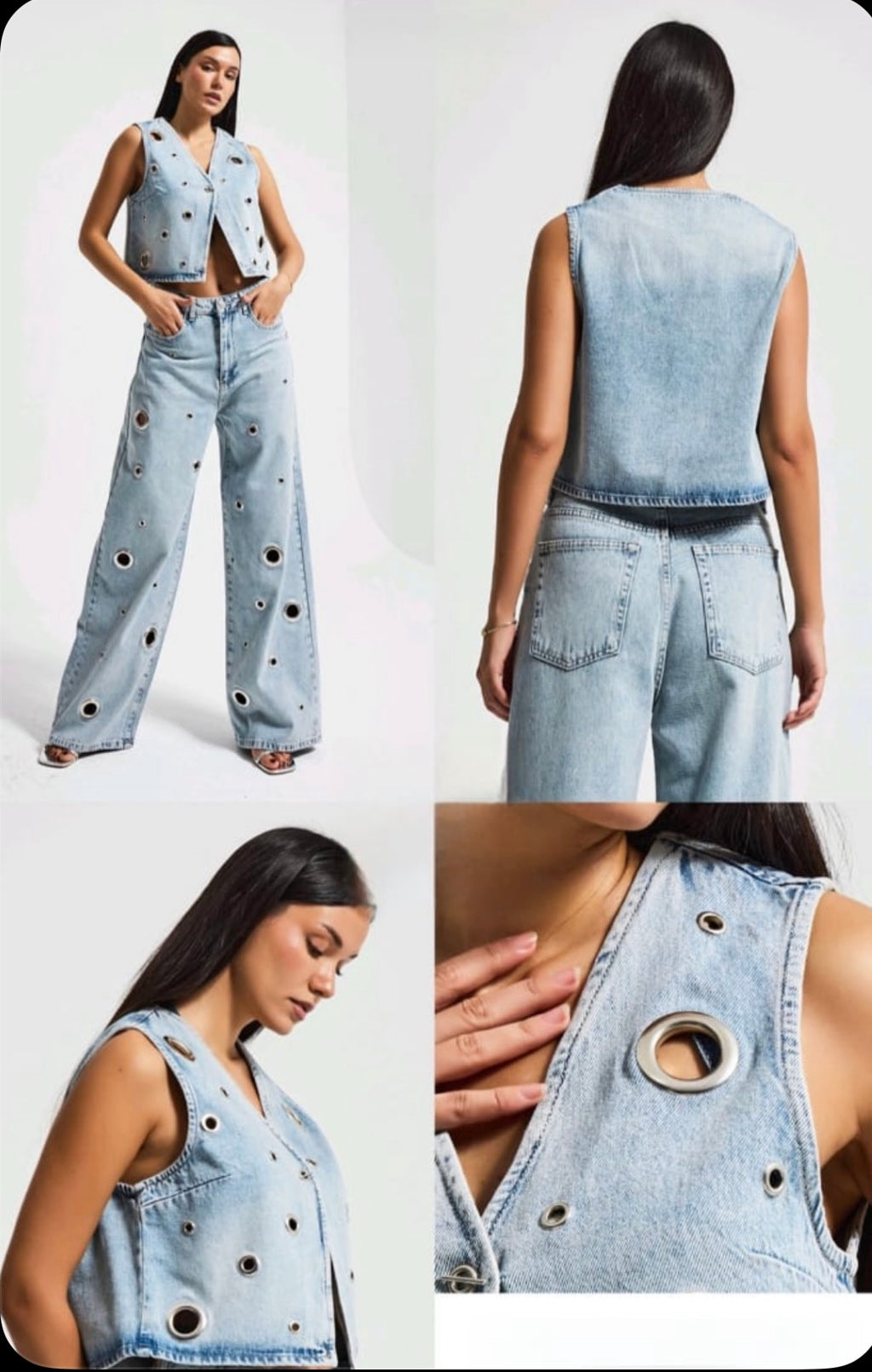 Conjunto de mezclilla con argolla