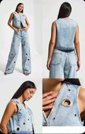 Conjunto de mezclilla con argolla