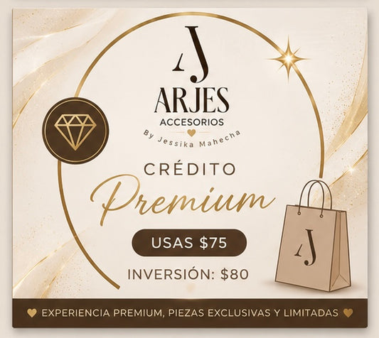 Crédito Premium Arjes ✨
Valor de compra: $80
Crédito utilizable: $75