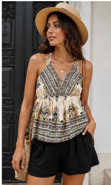Top Boho Estampado Florar Etnico