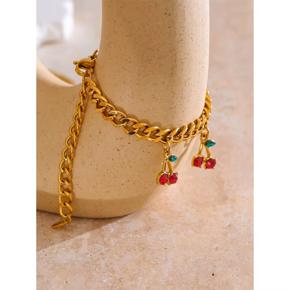 Set Cherry Elegance (Collar y Pulsera)