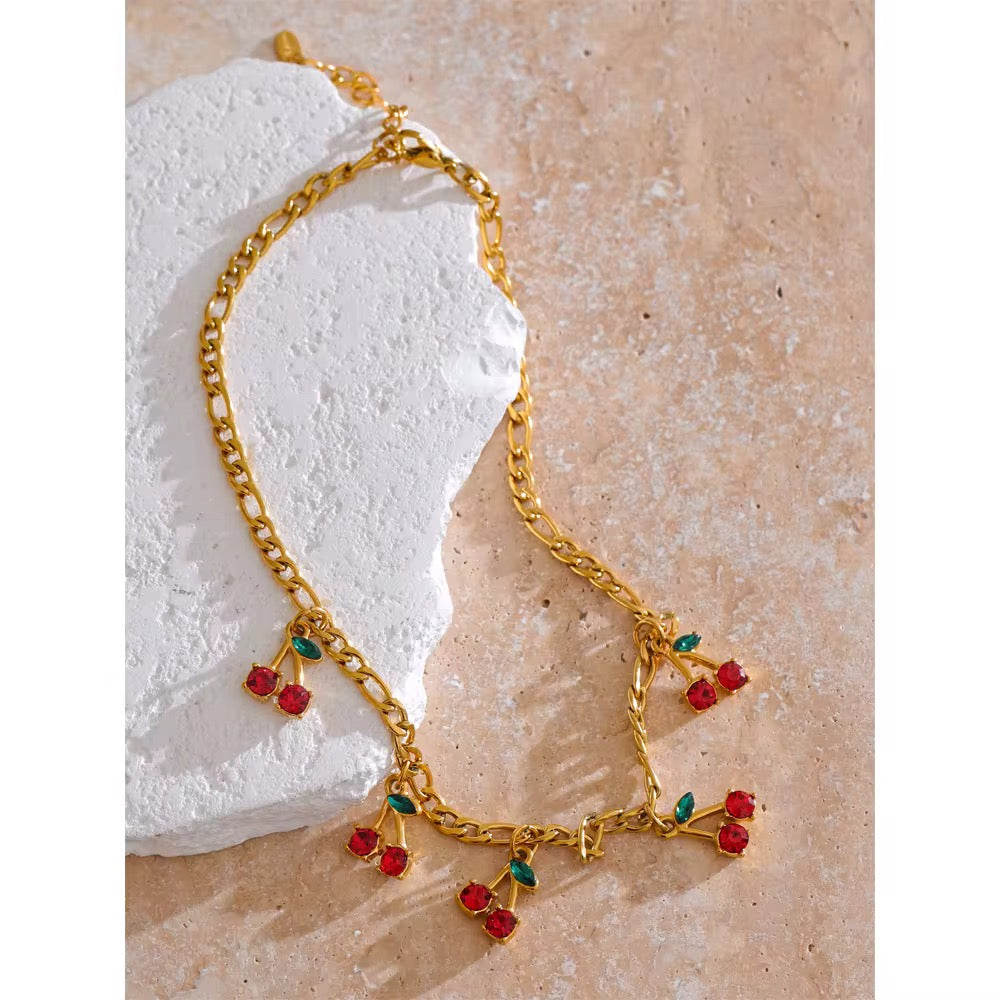 Set Cherry Elegance (Collar y Pulsera)