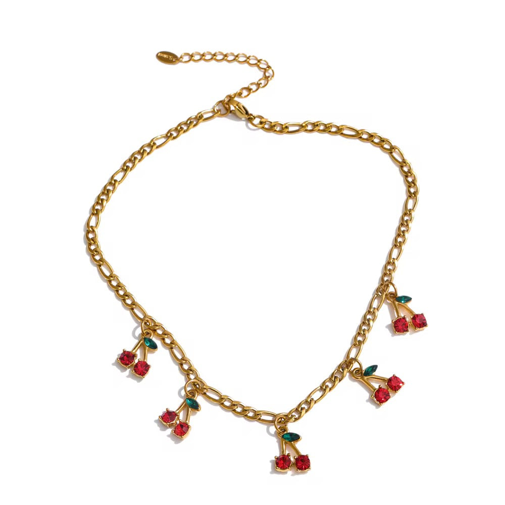 Set Cherry Elegance (Collar y Pulsera)