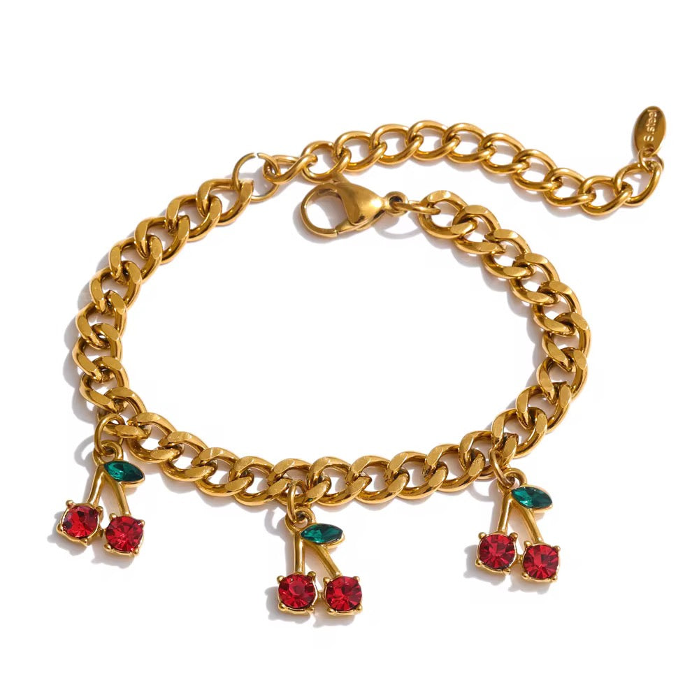Set Cherry Elegance (Collar y Pulsera)