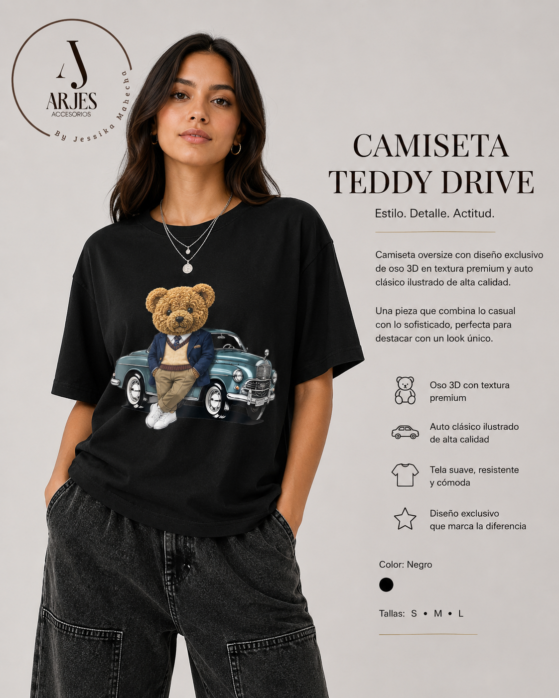 Camiseta Teddy Drive 3D