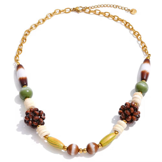 Collar Boho Tierra Oliva