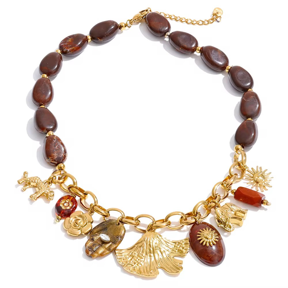 Collar Tierra Mística Dorada ✨🤎