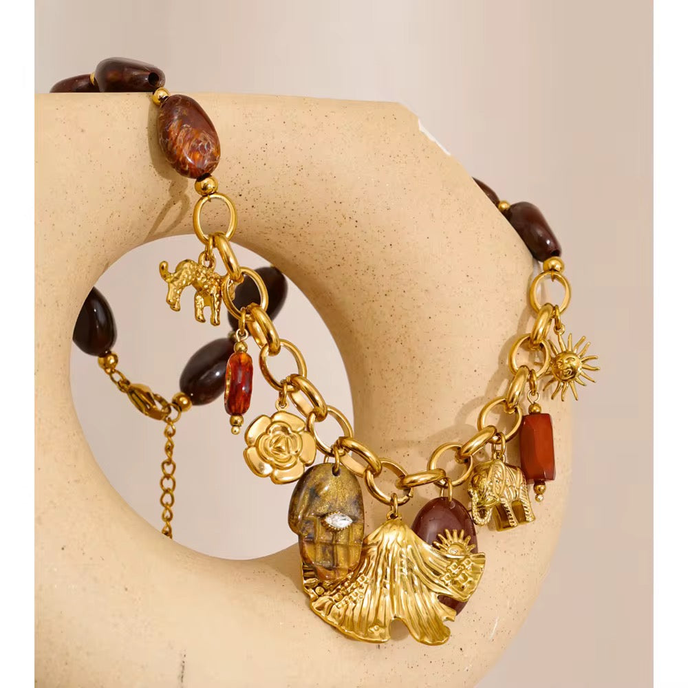 Collar Tierra Mística Dorada ✨🤎