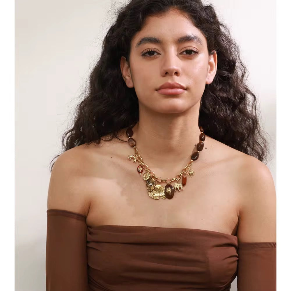 Collar Tierra Mística Dorada ✨🤎
