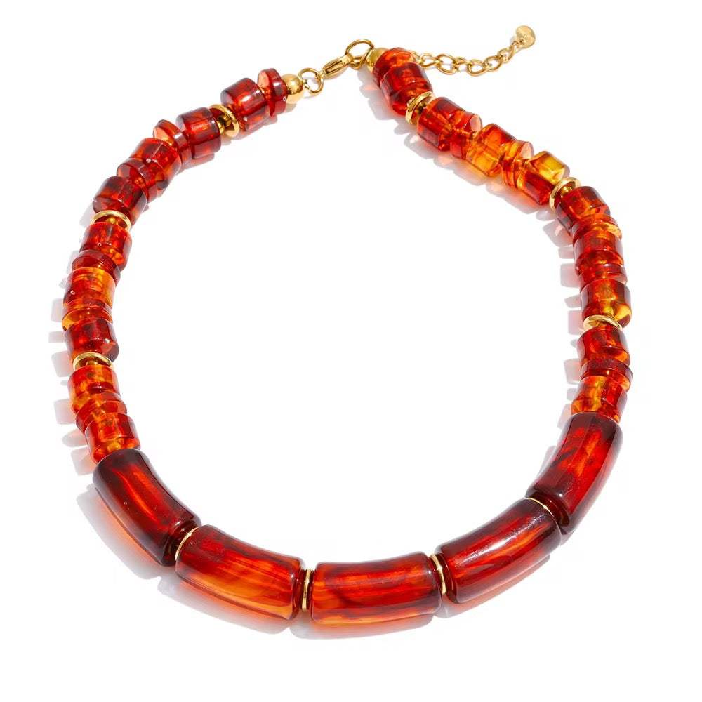Collar Dúo Ámbar & Oliva