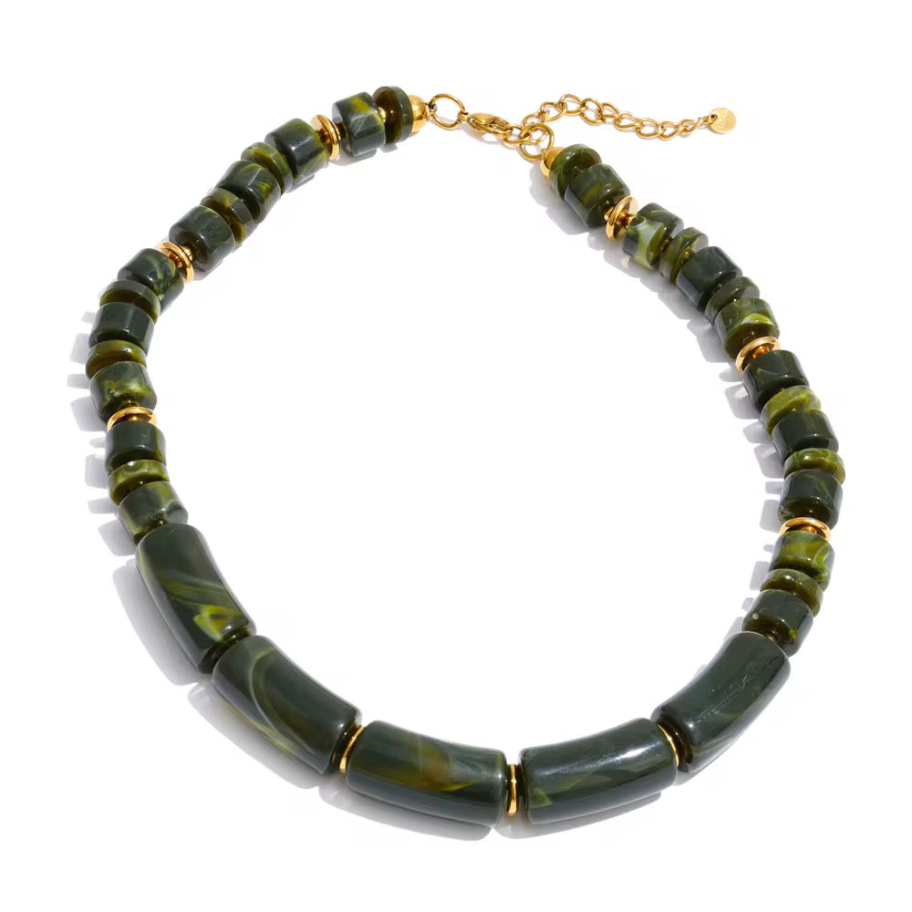 Collar Dúo Ámbar & Oliva