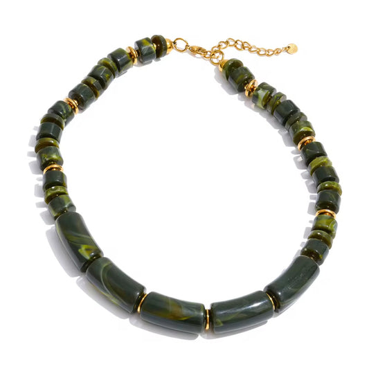 Collar Dúo Ámbar & Oliva