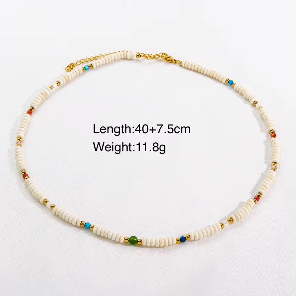 Collar Summer Beads Blanco ✨🤍