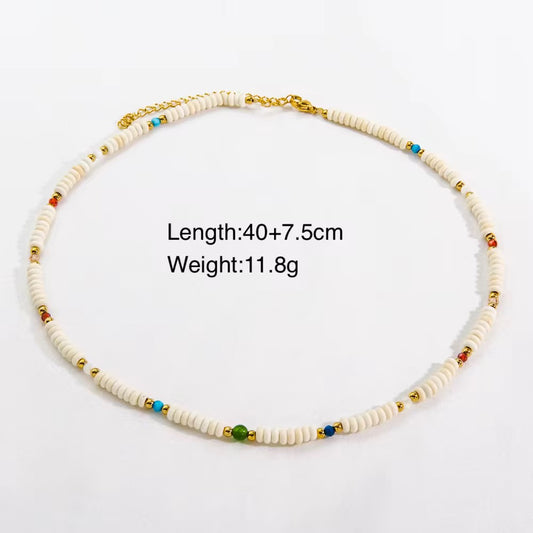 Collar Summer Beads Blanco ✨🤍