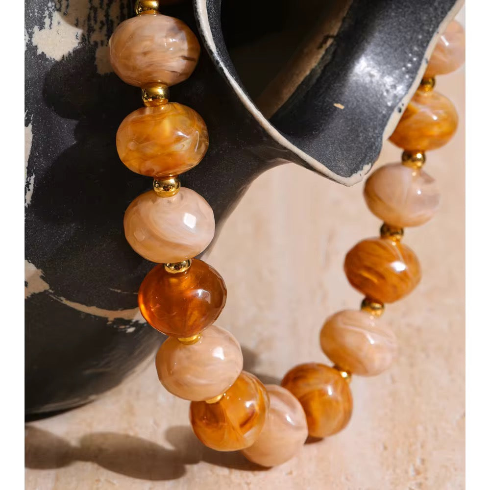 Collar Arena Moka Marmoleado ✨🤎