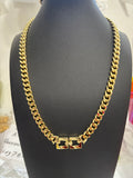 Set, cadena y brazalete eslabón Imperial 14 K