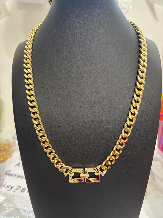 Set, cadena y brazalete eslabón Imperial 14 K