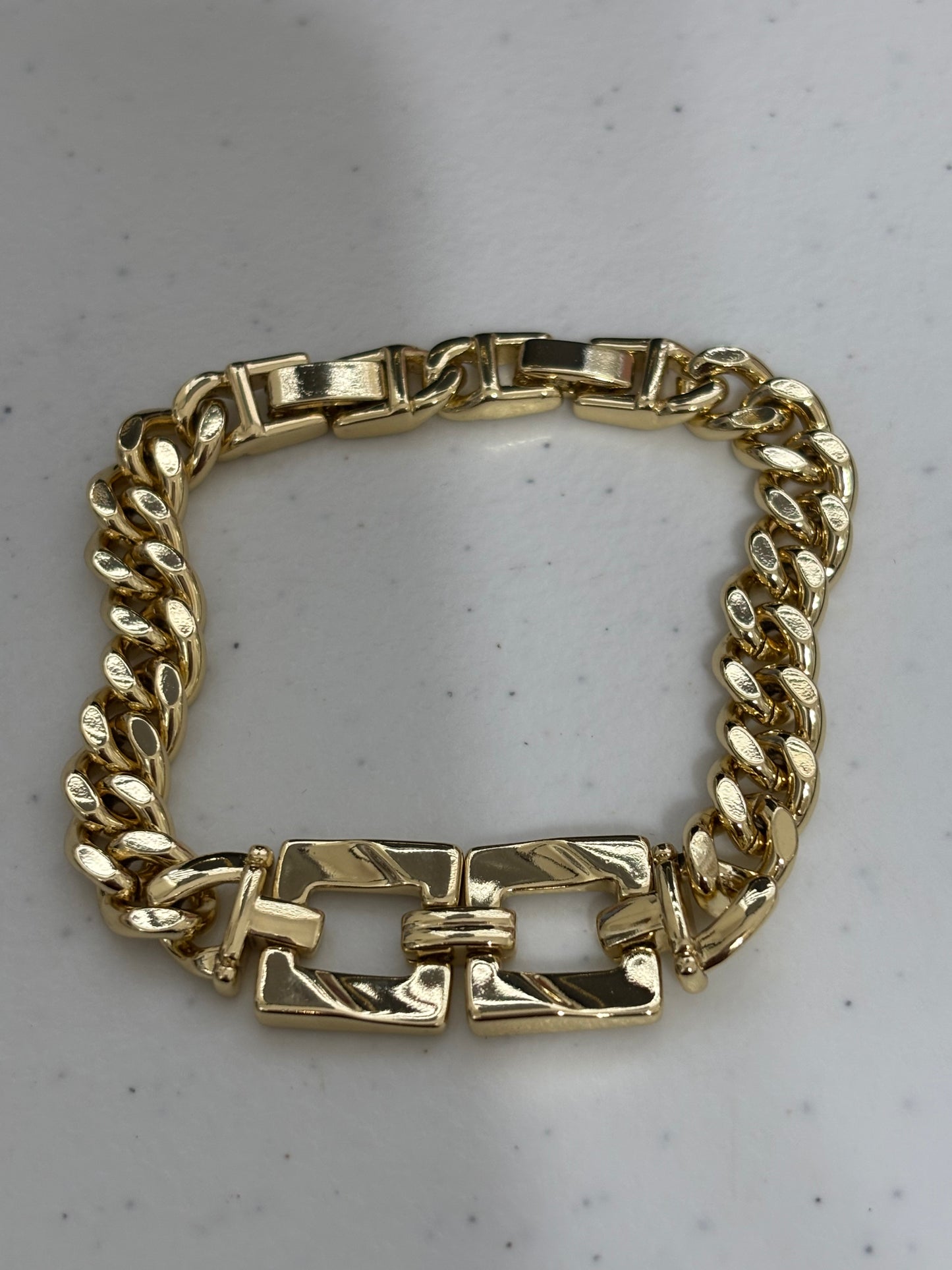 Set, cadena y brazalete eslabón Imperial 14 K