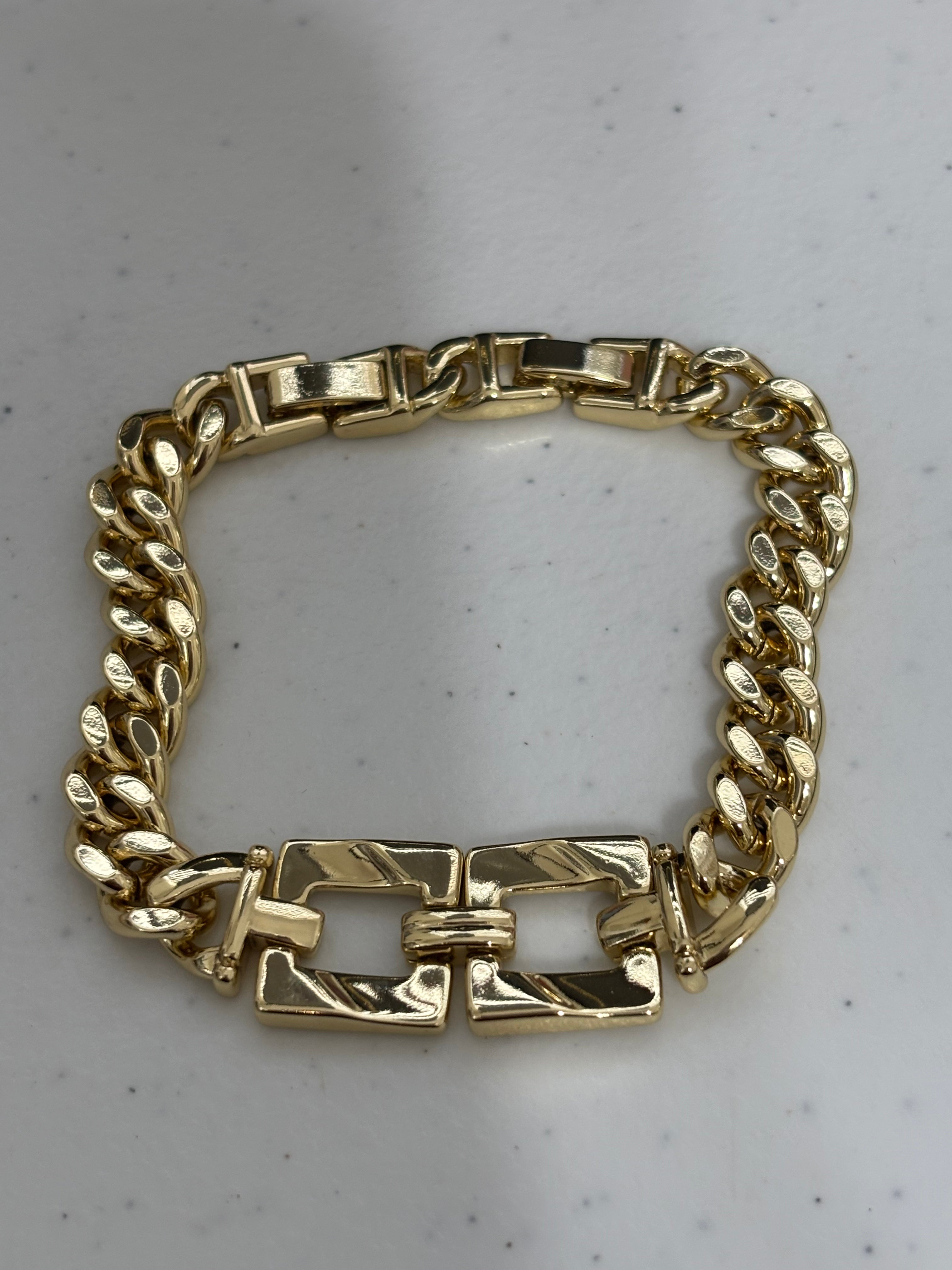 Set, cadena y brazalete eslabón Imperial 14 K