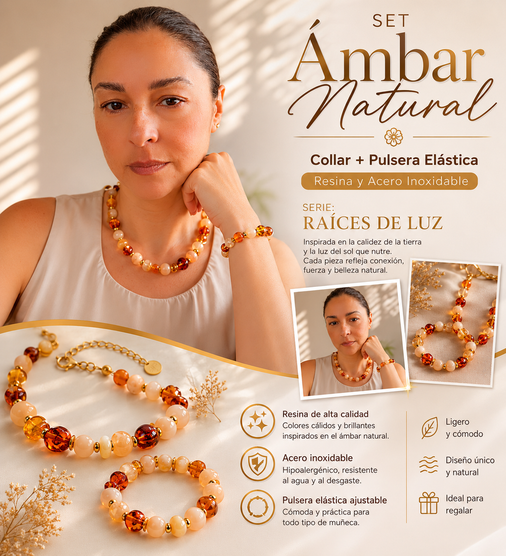 SET ÁMBAR NATURAL
