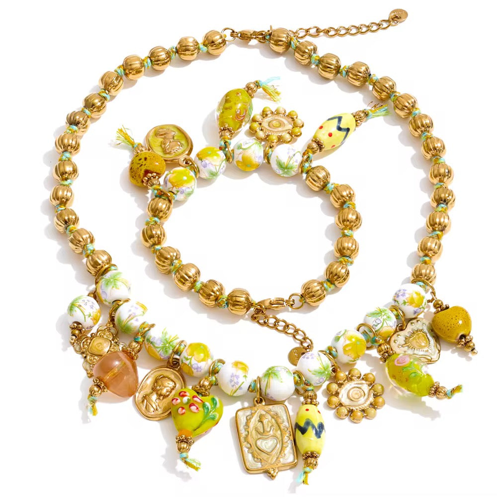 Set Marena – Collar & Pulsera Edición Costa Dorada