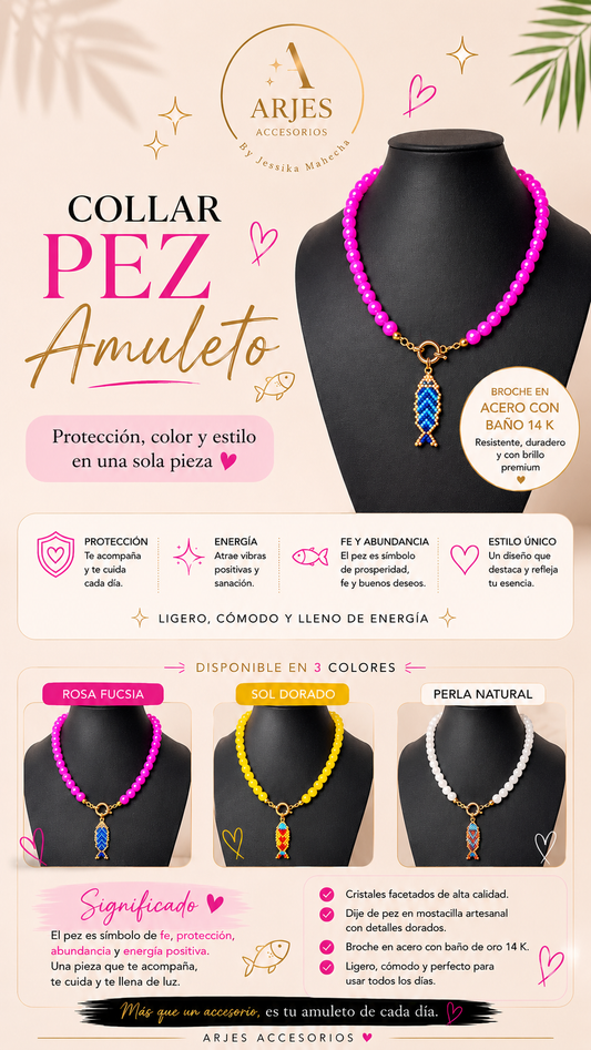 Collar Pez Amuleto – Edición Color