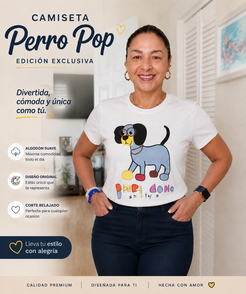 Camiseta Perro Pop